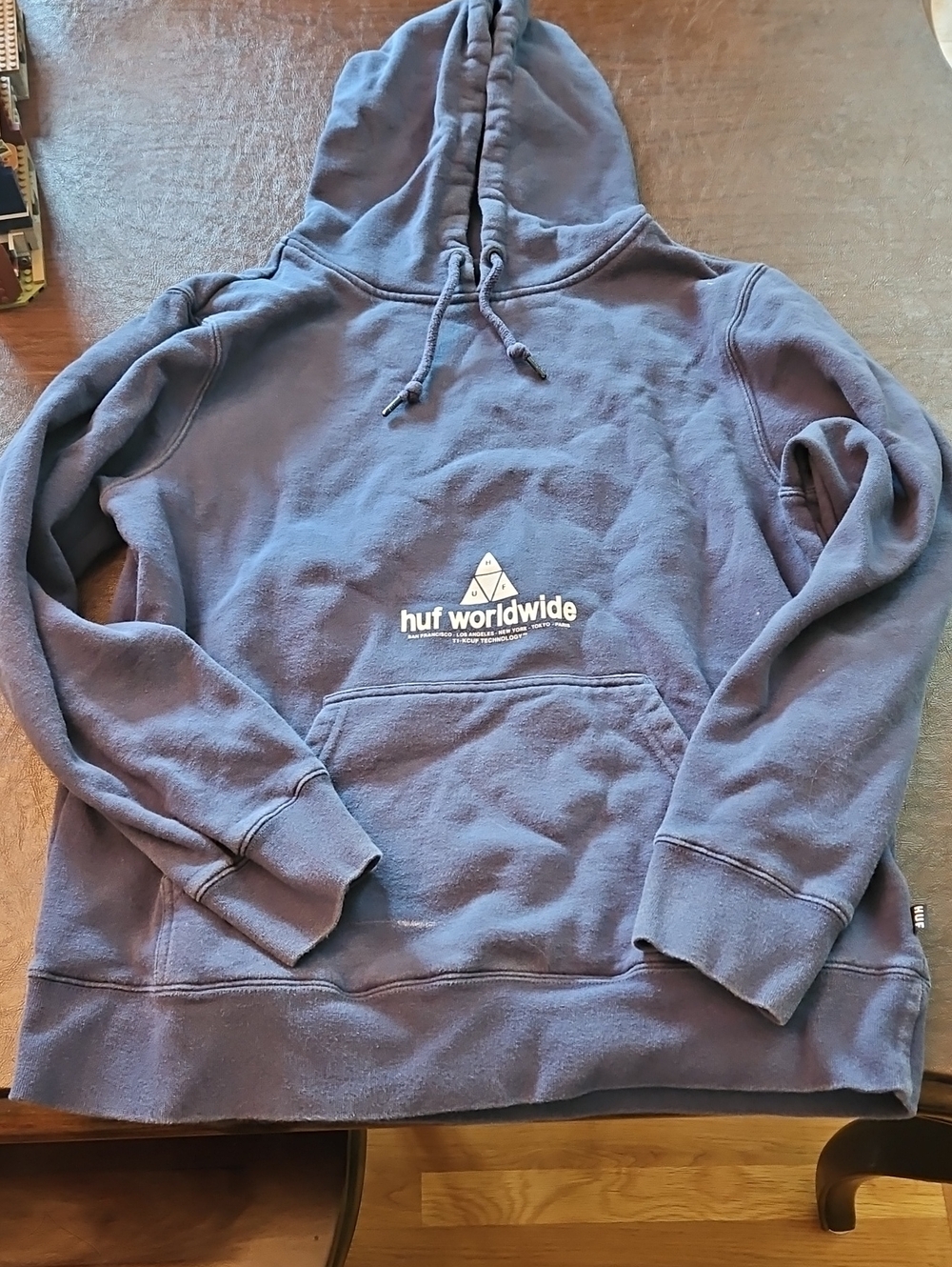 HUF Navy Blue Worldwide Logo Pullover Hoodie